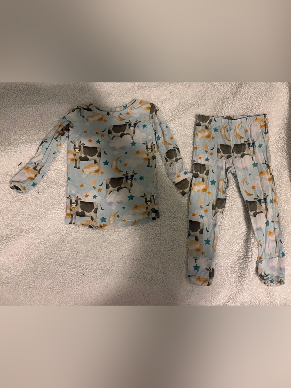 Posh Peanut Bamboo Cool Cows PJ Set 18-24 Months